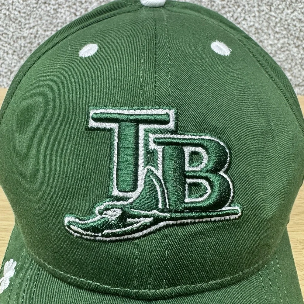Tampa Bay Rays Hat Cap Youth Green St. Patricks Day Strap Back New Era Shamrock